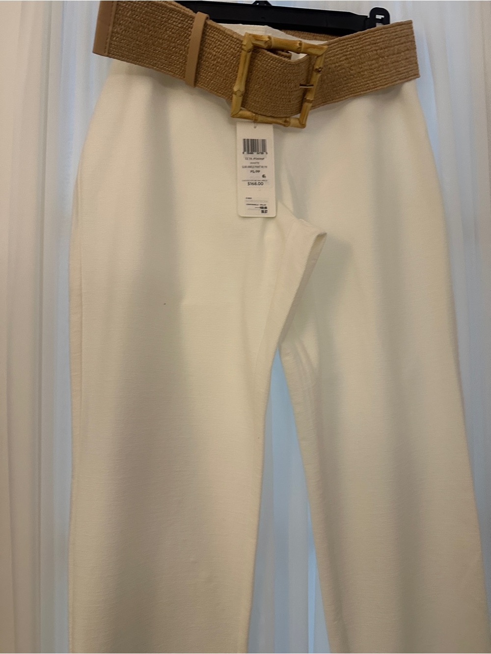 Eileen Fisher NWT travel stretch  pant in off white/cream. Size small.